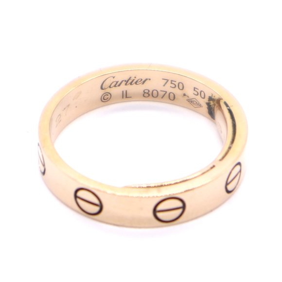 Cartier #43681 Rose Pink 18k Gold Love Wedding Band 3.5mm Wide Size 50 4.25 Ring - Picture 5 of 9